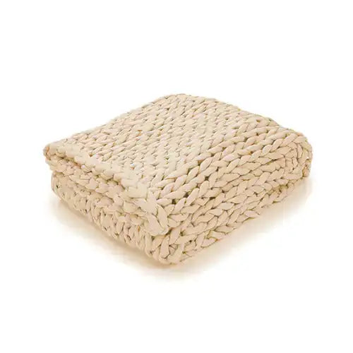 Zen Weighted Knitted Blanket for Calming and Relaxation  Dream Tech Sleep