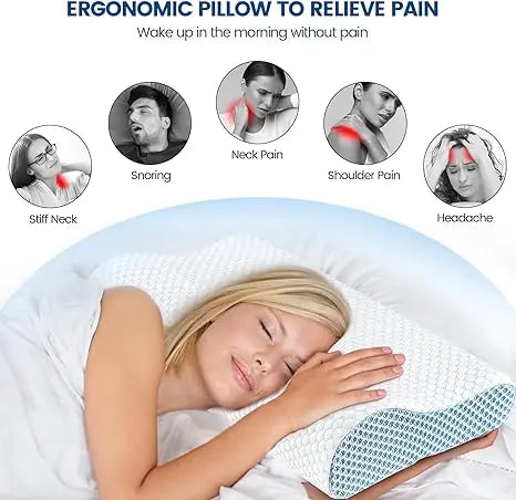 Neck Support Orthopedic Bed Pillow for Pain Relief and Better Sleep  Dream Tech Sleep