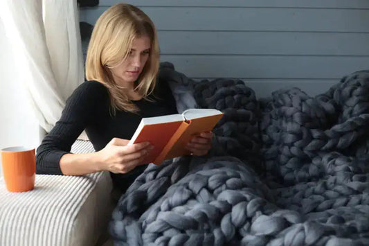 Zen Weighted Knitted Blanket for Calming and Relaxation  Dream Tech Sleep